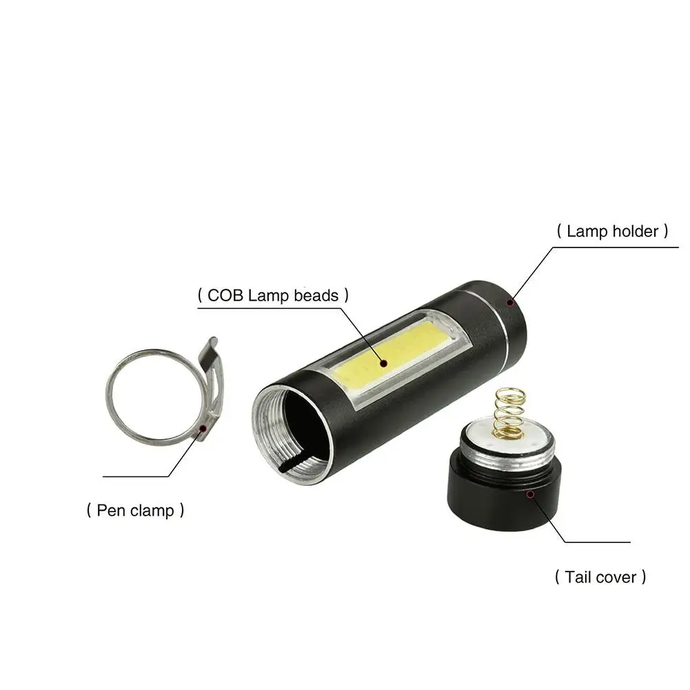 Adeeing портативный светодиодный фонарик из алюминиевого сплава с ручкой зажим для