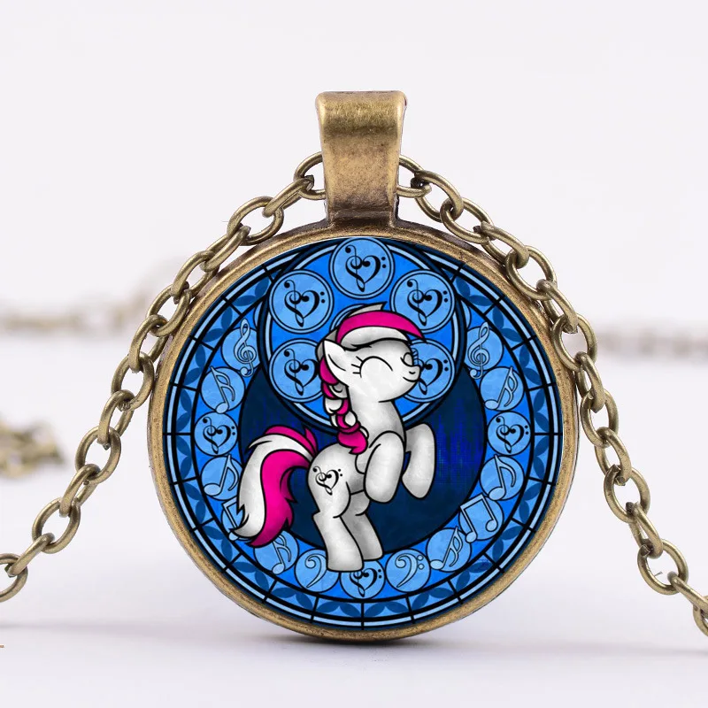 SONGDA My Little Horse Baoli Poni Princess ожерелье Радужная лошадь художественное фото стеклянный купол для девочек детское ожерелье мультяшное ювелирное изделие