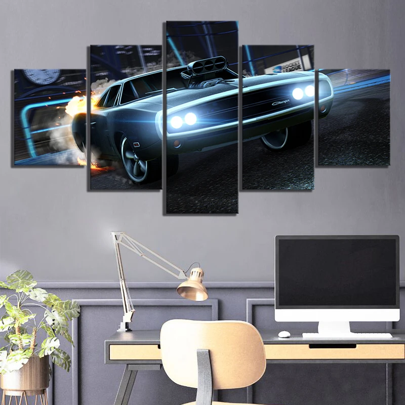5 шт. HD Роскошные спортивные автомобили картины ракетная Лига игра плакаты
