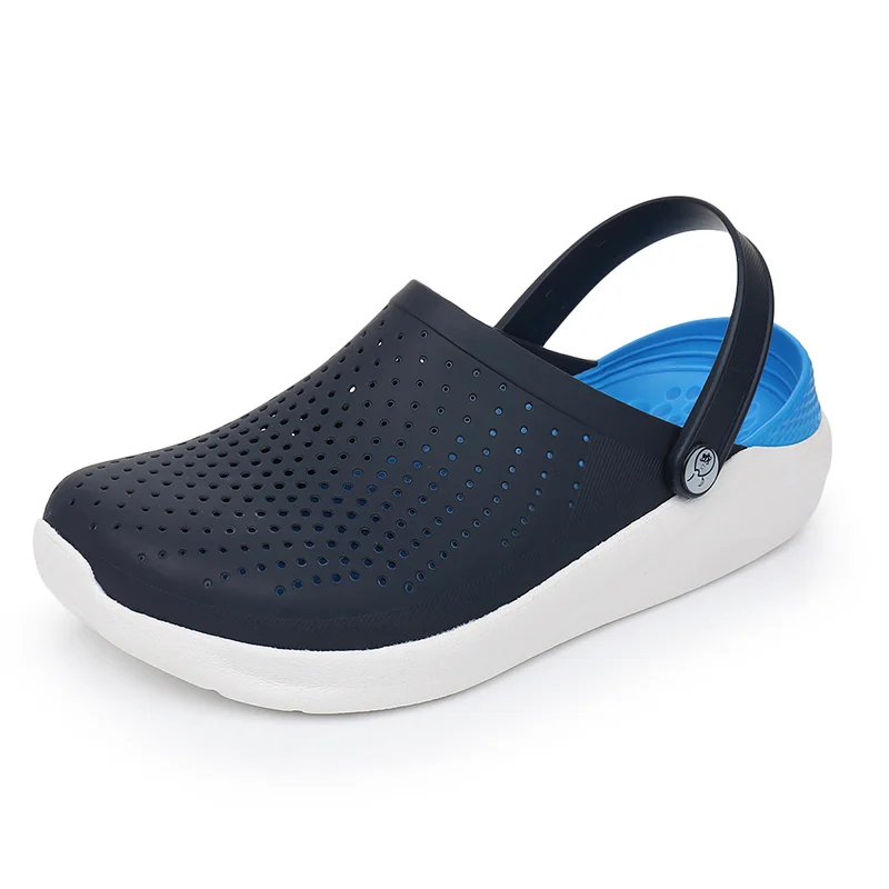Сандалии Для мужчин клоги eva Для мужчин s Sandles Zapatos Mujer Летние Тапочки сад Мужская обувь sandalias hombre zuecos terlik; erkek - Цвет: Dark Blue
