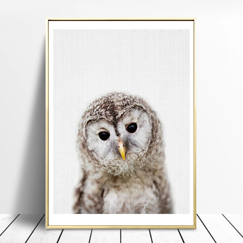 Панда холст картина Детская стена искусство Сова постеры и принты скандинавские