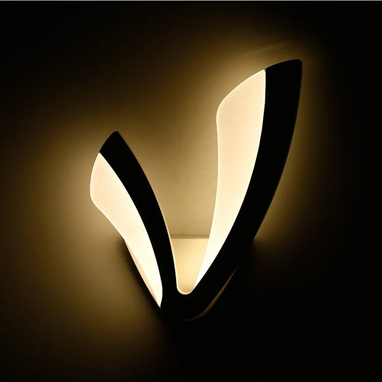 Современная светодиодная настенная лампа для ванной спальни 12 Вт настенное бра