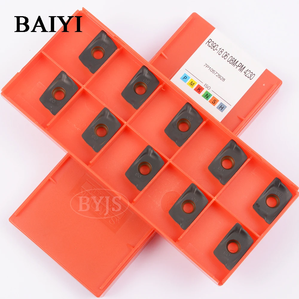 

10pcs CNC inserts R390-180608M-PM 4230 for carbide milling insert cutting turning tools