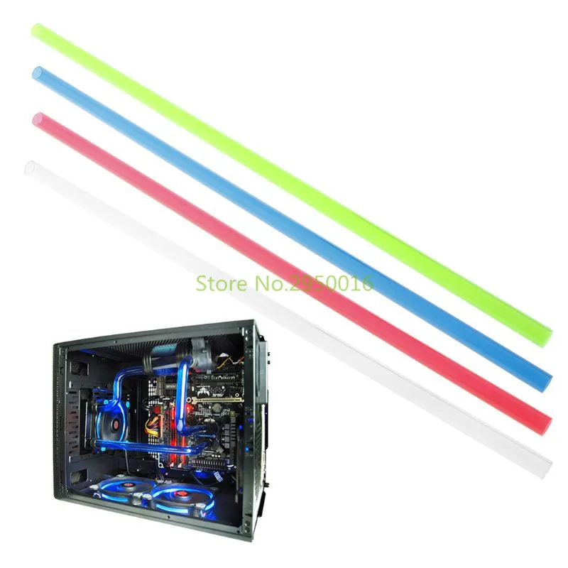 DIY LCS 500 мм Длина V Tubler PETG водяное охлаждение жесткие трубы OD 14 x ID 10 принадлежности