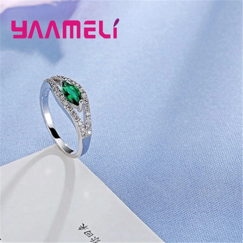 Женское серебряное кольцо с фианитом в стиле панк|cubic zirconia|925 sterling silver ringsterling rings |