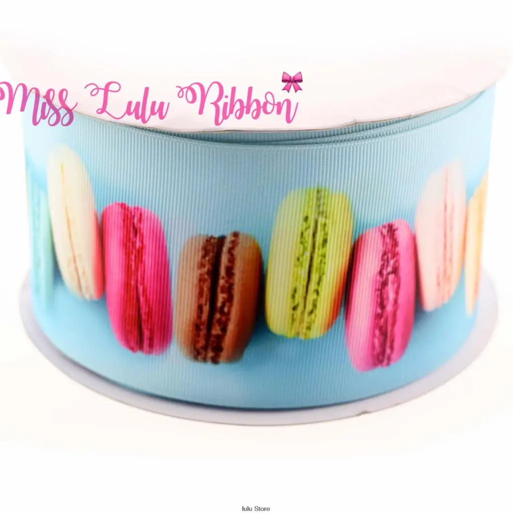 6 мм 75 Macaron printedribbon сахарные конфеты grosgrain ленты 22 25 38 diy ручной работы банты для