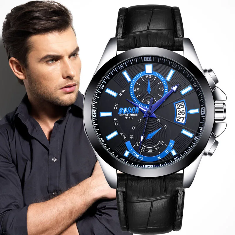 

BOSCK 2018 Watch Men Watches Top Brand Luxury Business Wen Watch Fashion Classic Sport Watches Relogio Masculino reloj hombre