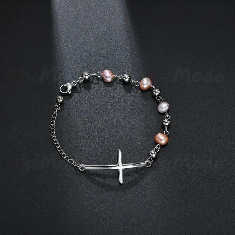 Браслеты ELSEMODE с этнической короной и крестом христианские браслеты-цепочки