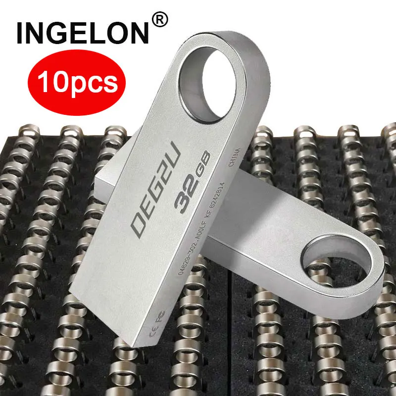 Металлический USB флеш накопитель 128 8 ГБ 16 32 64 10 шт./комплект|USB флэш-накопители| |