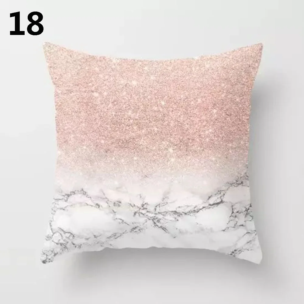 1 шт., 45x45 см, геометрический узор,, золотистый, блестящий, квадратный, полиэстер, зимний, теплый, с рисунком, наволочка для подушки, чехол для подушки, домашний декор