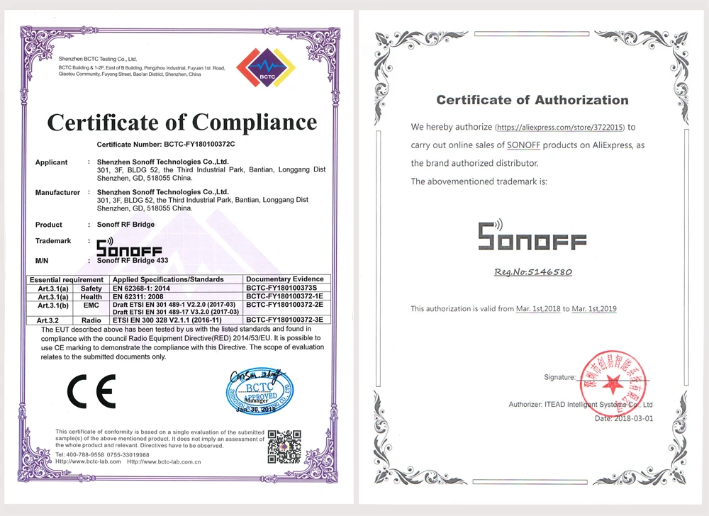 Интеллектуальный выключатель света Sonoff RF Bridge Smart комплект для обеспечения домашней безопасности 433 МГц Wi-Fi Беспроводной преобразователь сигнала PIR2/DW1 дверная оконная сигнализация Сенсор домашней автоматизации