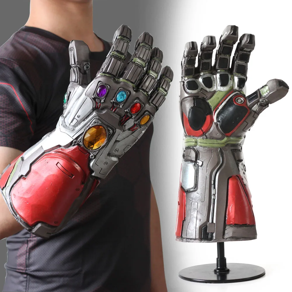 Перчатки для косплея эндгейл Железный человек Infinity Gauntlet Tony Stark Thanos Stone латексные