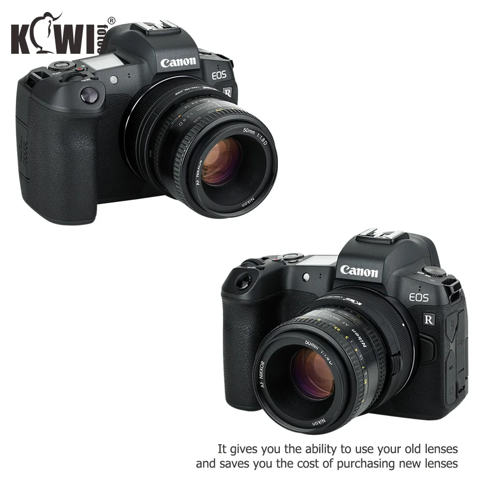 KIWIFOTOS LMA-NK_CRF Крепление объектива адаптер для Nikon F крепление для объективов Canon RF крепление корпуса из алюминиевого сплава+ латунь