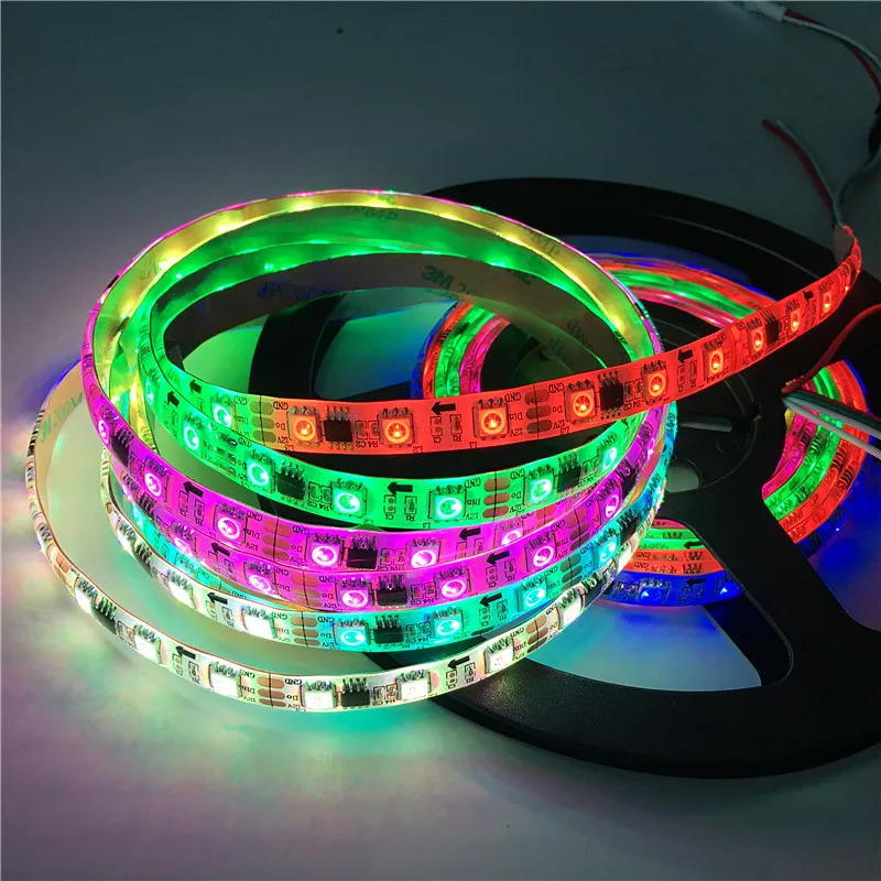WS2811 Светодиодный светильник 30/60 светодиодов/м SMD 5050 RGB индивидуально адресуемый