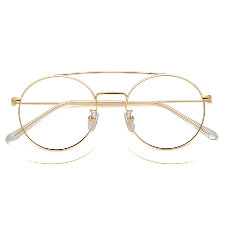 Индивидуальные круглые Двойные Лучи Cut Frame унисекс очки ретро Оптический Рецепт