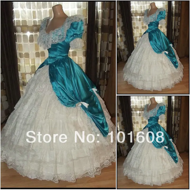 1860S Викторианский готический корсет/бальное платье в стиле Southern Belle для