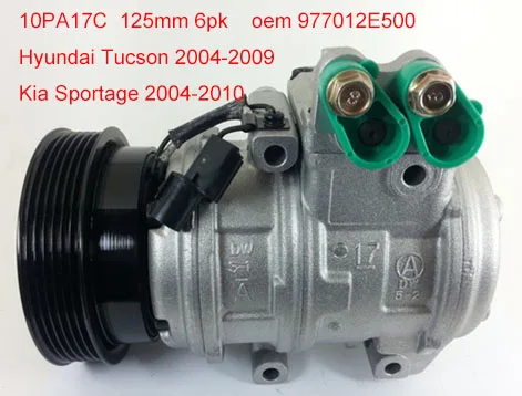 Компрессор переменного тока для Hyundai Tucson Kia Sportage 10PA17C 162502920J 977011D500 977012D600|Компрессор