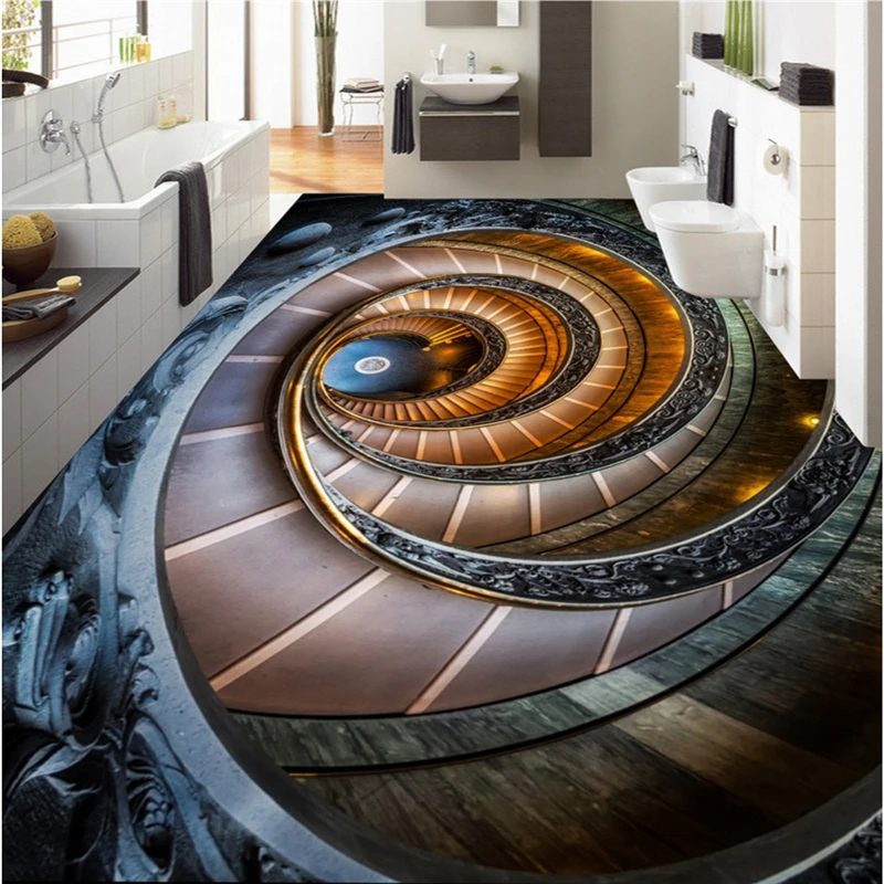 

beibehang Customize any size mural shock 3D stereo floor painted murals wallpaper for walls 3 d papel de parede 3d