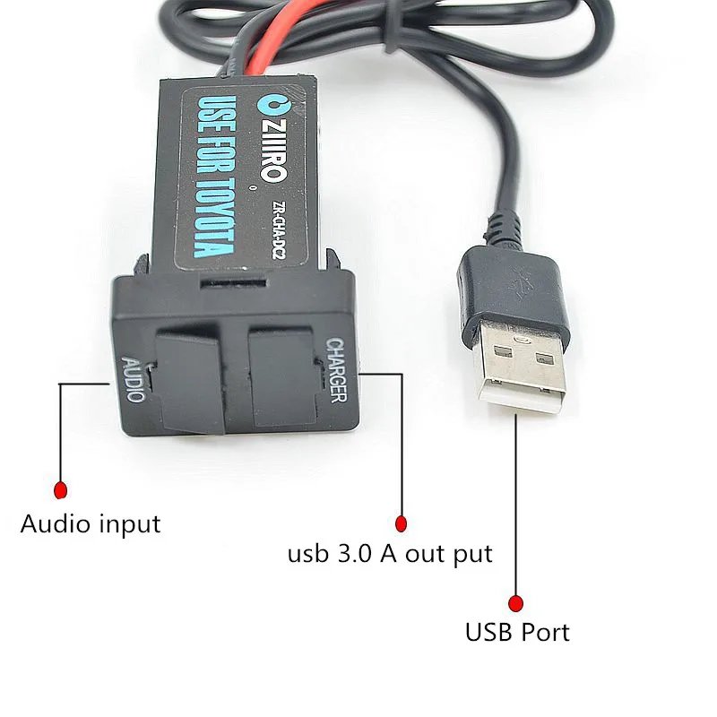 Ihens5 DC 12V 2.1A автомобильное зарядное устройство USB с аудио MP3 разъемом для Toyota VIGO FJ Reiz