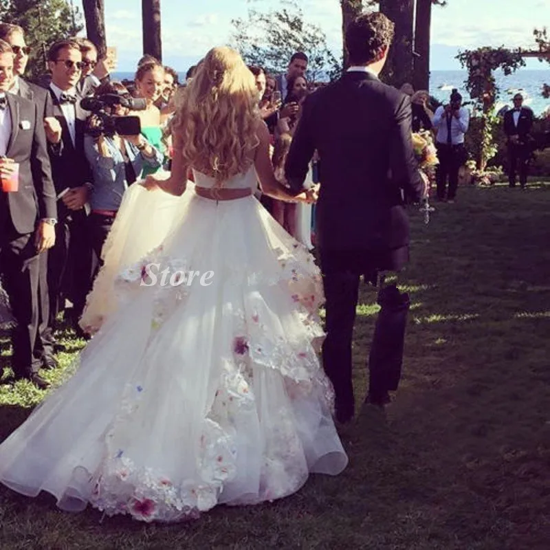 2020 Новый Белый 2 шт. свадебное платье es Милая с аппликациями Robe De Mariage Brautkleid Vestido