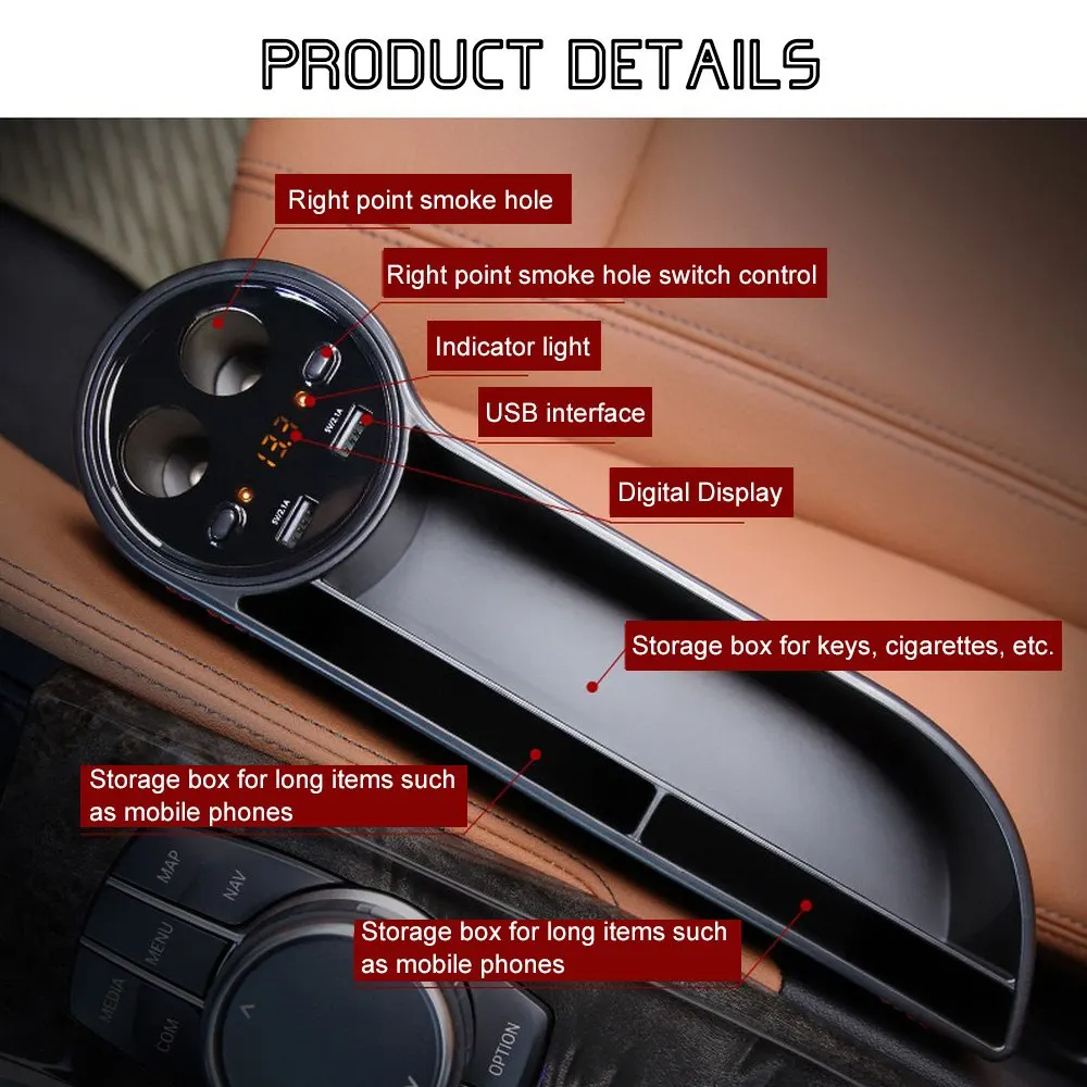 Автомобильное зарядное устройство для современного автомобильного сиденья ящик