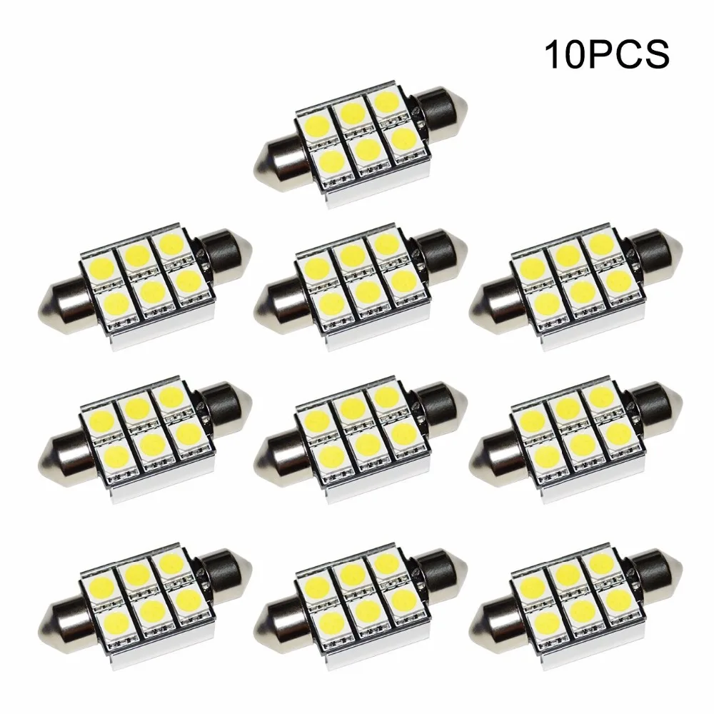 Комплект 10 лампад Torpedo De Led подавитель 6smd 36 мм Promocao Teto Pingo | Автомобили и мотоциклы