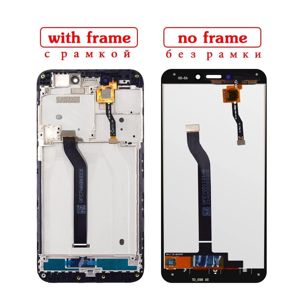 ЖК дисплей для Xiaomi Redmi 5A дигитайзер сенсорный экран стекло сборка с рамкой