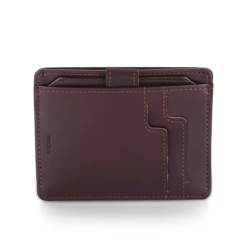 Современный роскошный брендовый супер тонкий мужской кошелек из 100% натуральной