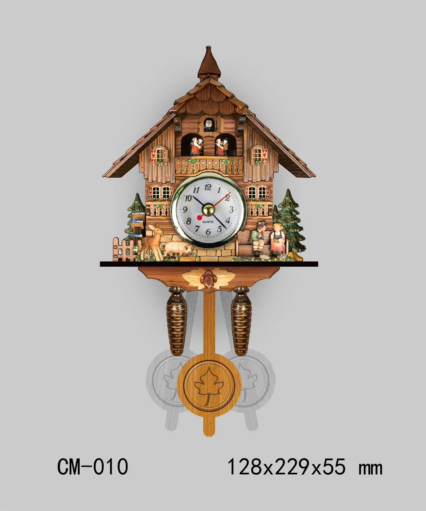 010 Cuckoo Wall Clock Originality Wood Quality European Style A Living Room Complex Ancient Wall Clock Diy Clock - Цвет: 010