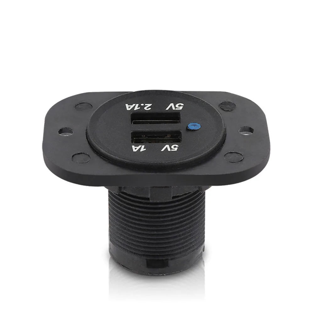 5V 1A/2.1A мотоцикл двойной 2 USB порт разъем питания Мобильный GPS зарядное устройство