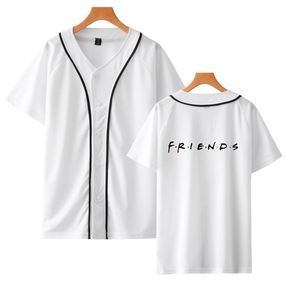 Футболка Мужская/женская с принтом друзей бейсбольная коротким рукавом