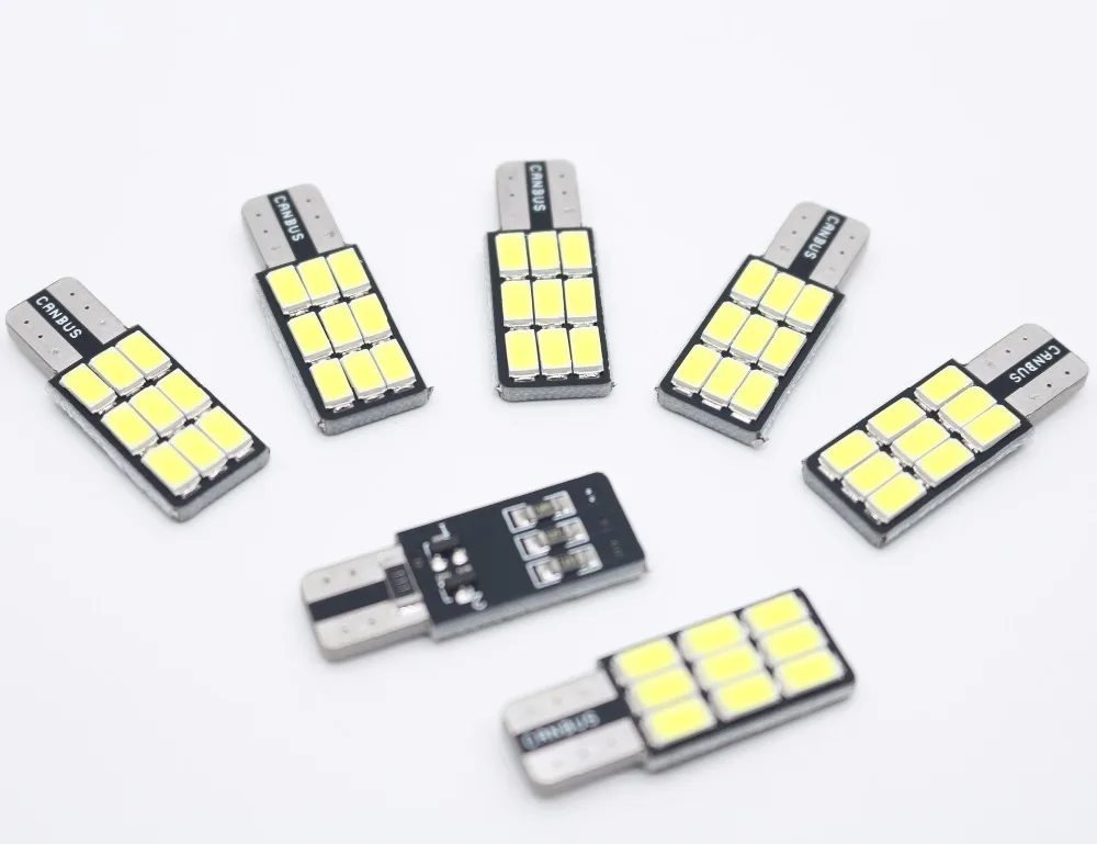 6 шт. T10 w5w 194 белый 9 5630 SMD СВЕТОДИОД CANBUS OBC неисправность Бесплатный ксенон DC 12 В