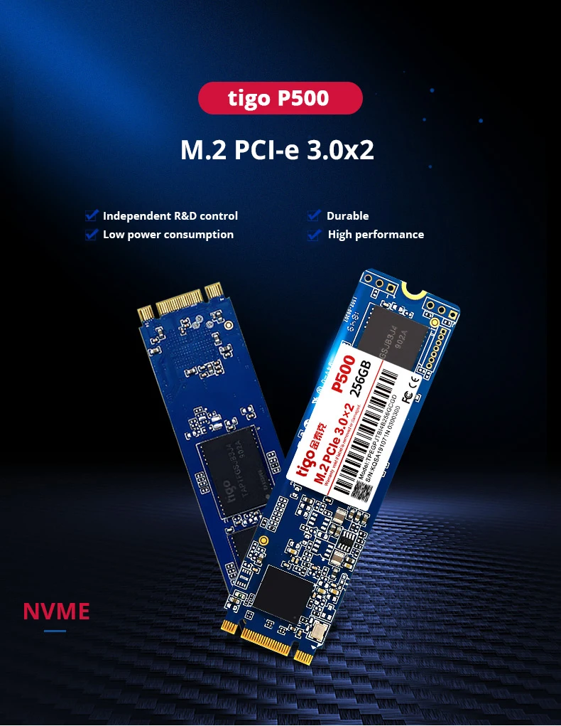 Tigo SSD M2 1 ТБ 512 GB 256 GB PCIe NVMe 2280 Внутренний твердотельный накопитель PCI-e 3,0x2 настольный ноутбук ПК P500