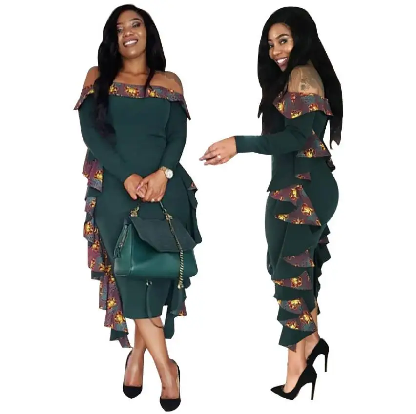 Свободный размер новая мода 2018 супер африканские свободные длинные Дашики