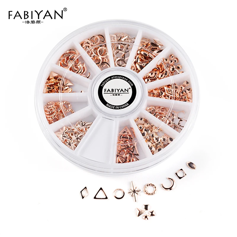 Колесо для дизайна ногтей металлические геометрические круглые квадратные