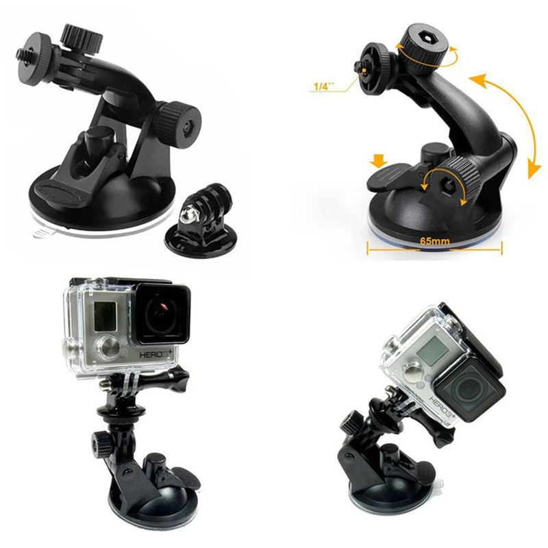 Автомобильный адаптер на присоске для Go pro держатель окон и стекла штатив Gopro Hero 4 3