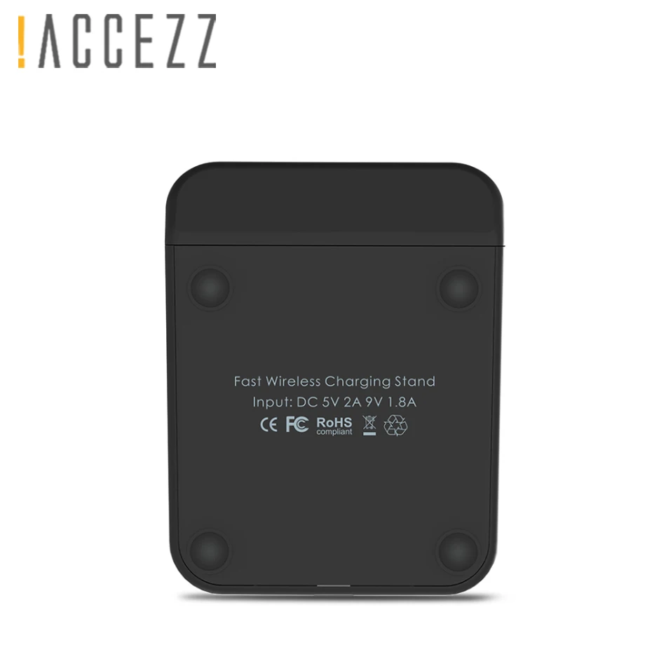 ! ACCEZZ 2 в 1 вертикальный держатель для телефона быстрая Беспроводная зарядка Qi iPhone