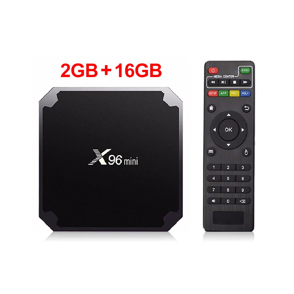 VONTAR X96mini Android 7,1 Smart tv BOX 2 Гб 16 Гб четырехъядерный процессор Amlogic S905W 2,4 ГГц WiFi X96 мини 1 ГБ 8 ГБ ТВ-приставка Android 9,0 - Цвет: 2G 16G