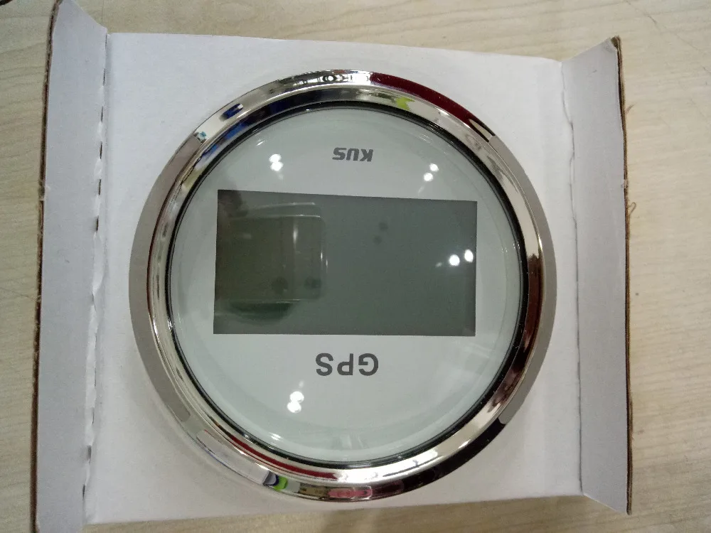 Лучшая цена! 85 мм Цифровой GPS Спидометр speedo для морской лодки яхты белая Лицевая