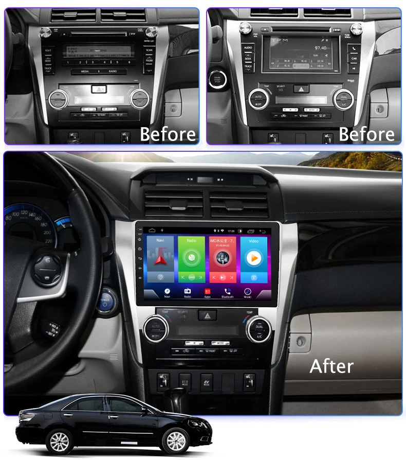 Умный полный сенсорный Android 8,1 Автомобильный gps навигационный плеер для TOYOTA Camry 2013 стерео радио bluetooth мультимедиа DSP головное устройство