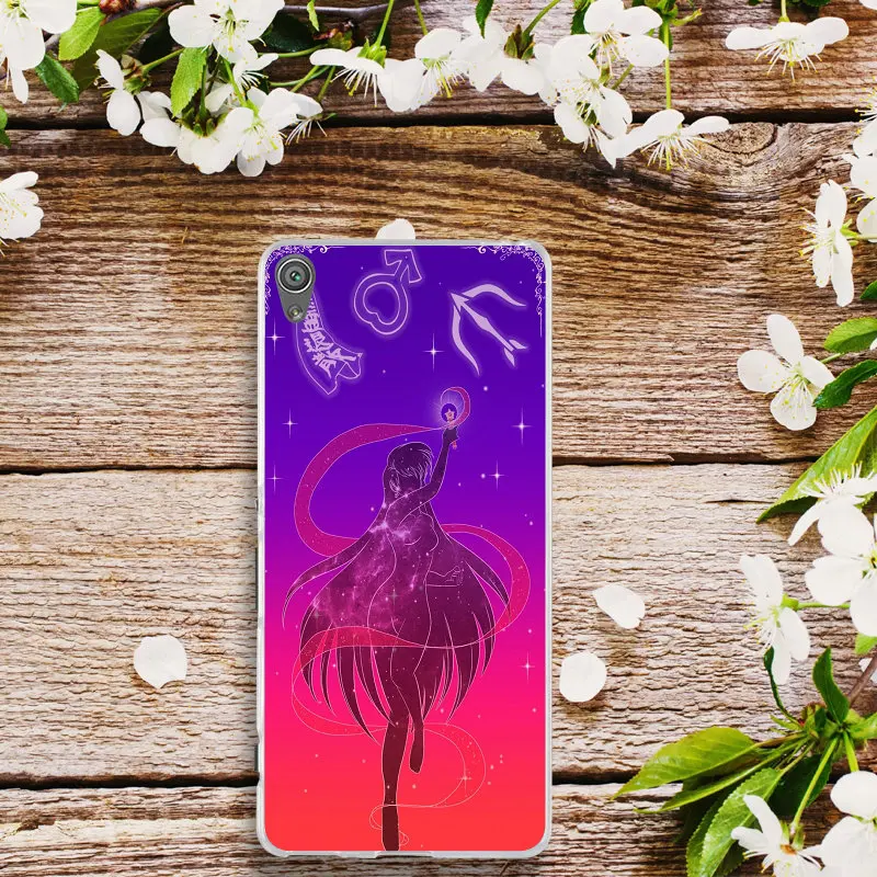 Аниме Сейлор Мун для Sony Xperia E3 E5 T3 M2 M4 M5 XA XZ Z Z1 Z2 Z3 Z4 Z5 компактный чехол силиконовый