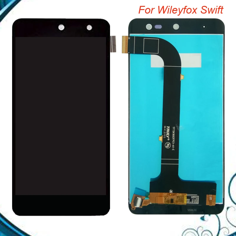 Сменный сенсорный ЖК экран 5 дюймов черный/белый для Wileyfox Swift 1280x720|screen touch|display 55