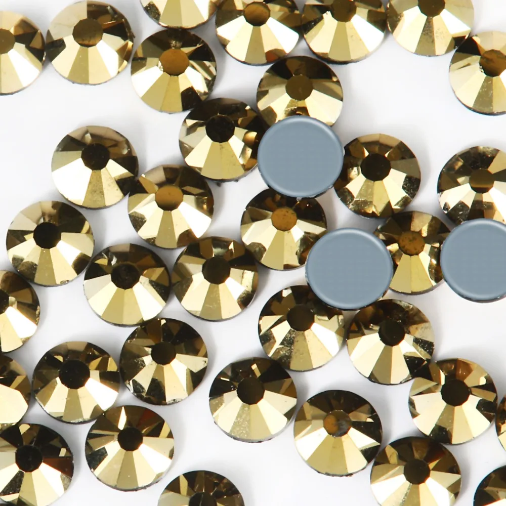 Новый SMC Cut Mine Gold Iron on Rhinestone ss16 ss20 ss30 Стразы с горячей фиксацией класса ааааа для