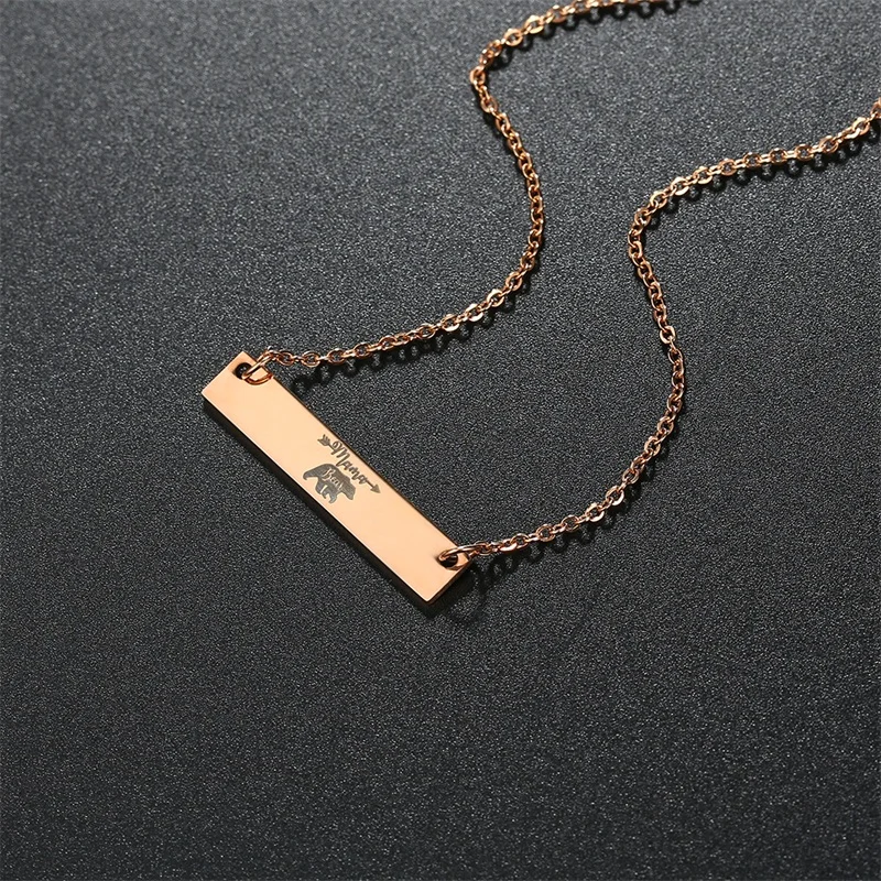 AZIZ BEKKAOUI Mama Bear Love Necklace DIY Letter Stainless Steel Jewelry Best Christmas Gift for Mom Dropshipping | Украшения и
