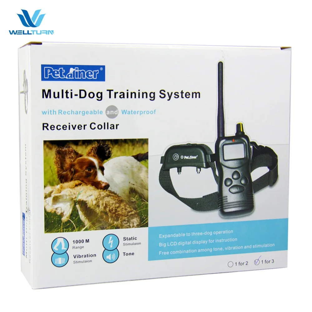 Free Shipping For 2 Dogs 1000M Remote Pet Dog Training Collar with LCD Display Best Electronic for | Дом и сад