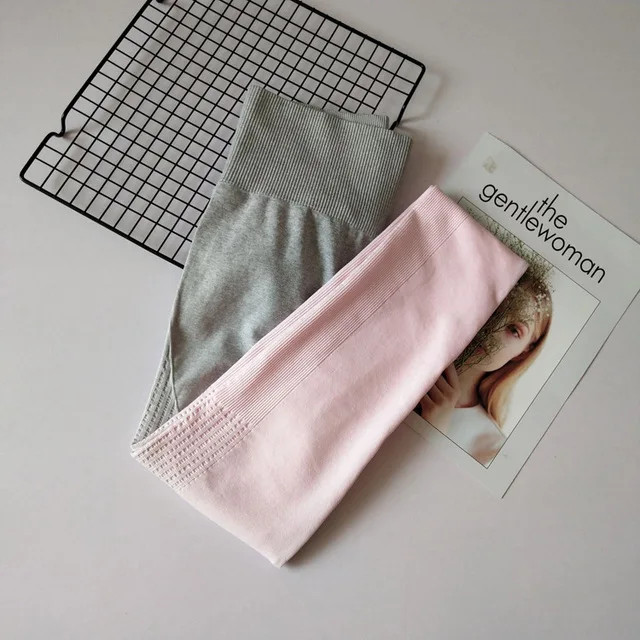 Grey Pink Pants B Комплект из 2 предметов для йоги, женский укороченный Топ с длинным рукавом и с высокой талией, спортивные Леггинсы, одежда для спортзала, бесшовный спортивный костюм с эффектом омбре - Цвет: Grey Pink Pants B
