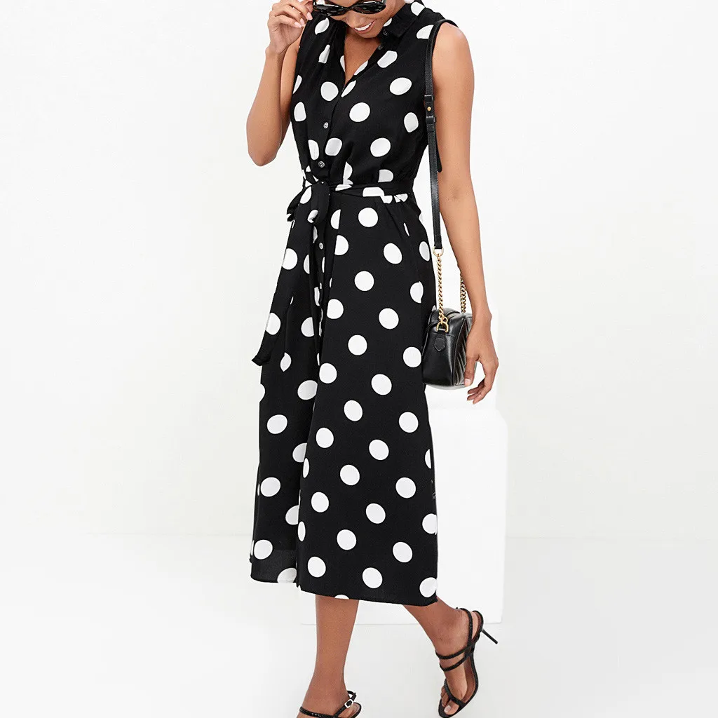 Женское длинное платье в горошек стиле бохо пляжные шифоновые платья