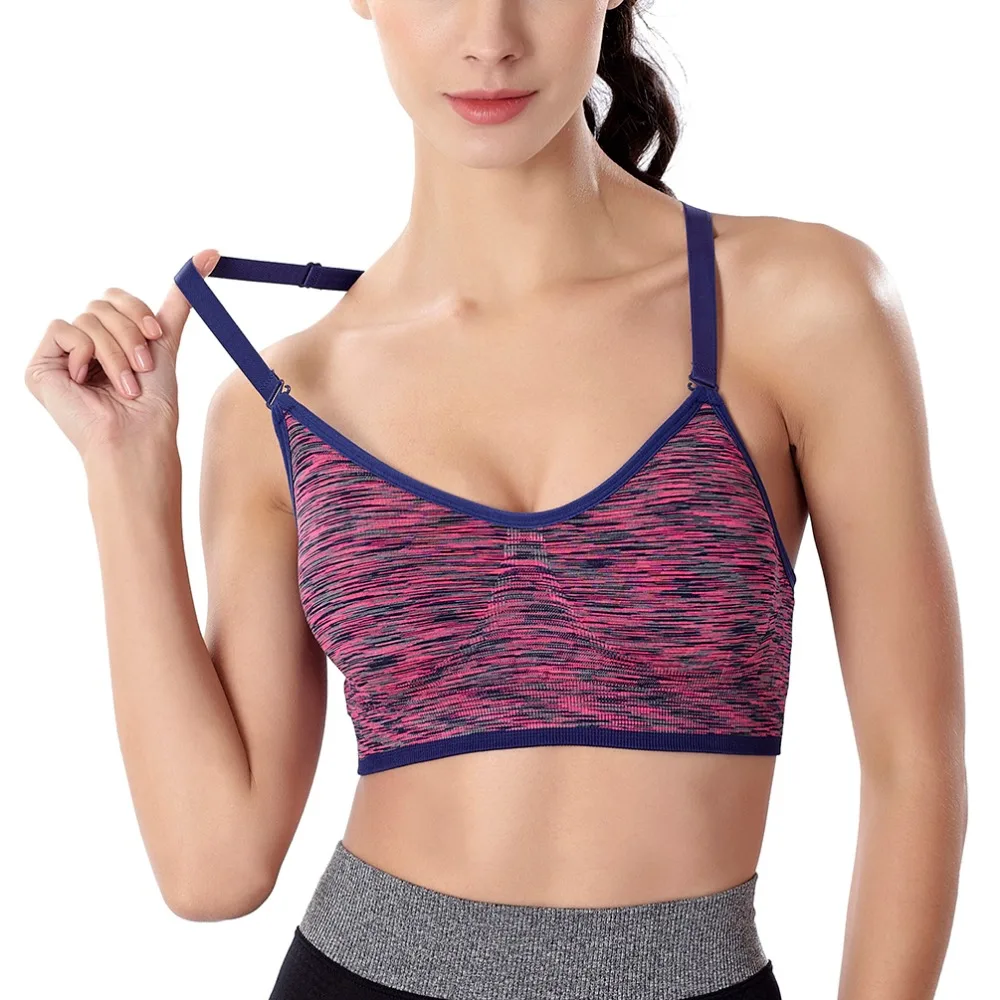 Vbiger Women Adjustable Shakeproof Sports Bra Wireless Gym Fitness Yoga Running Racerback Bras Vest Underwear S/M/L | Спорт и
