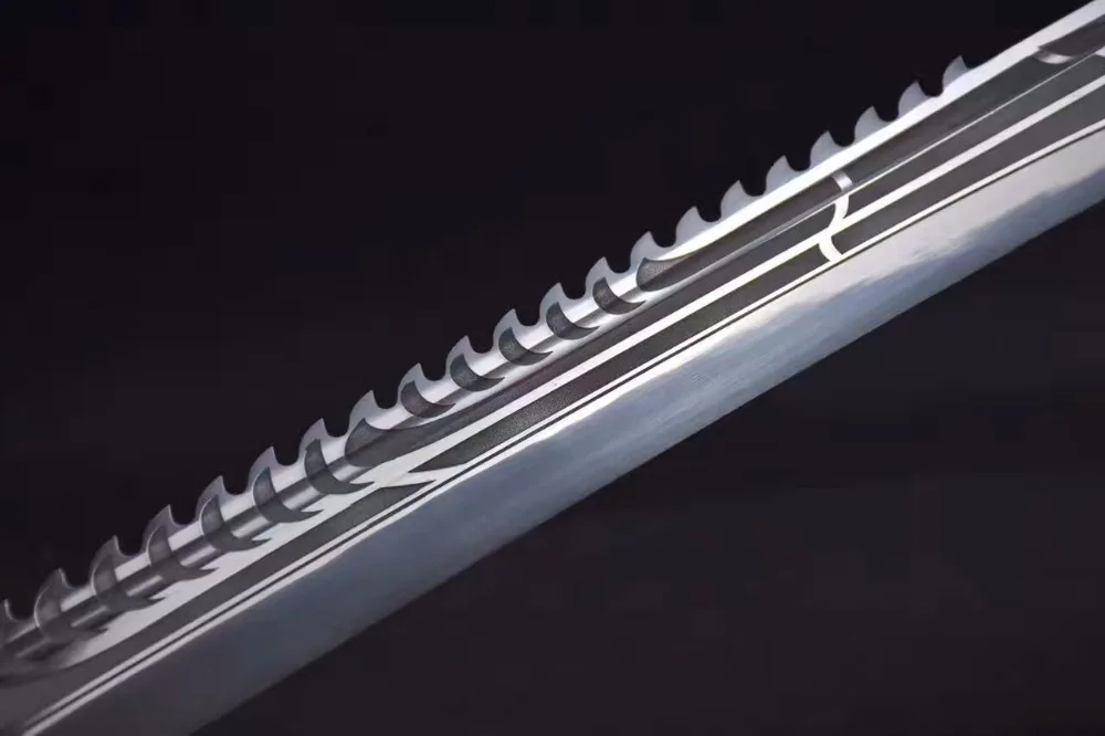 Высокий класс Broadsword меч катана заточенные высокой марганца сталь лезвие кожа нож