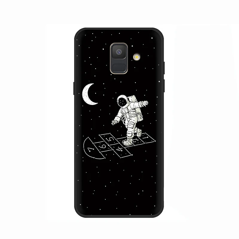 B5 Space Love Луна астронавт мягкий чехол для мобильного телефона чехол для samsung Galaxy A6 7 8 9 A10 30 40 50 70 J6 - Цвет: B5